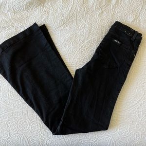 Black Rolla wide leg jeans